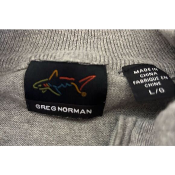 Greg Norman Golf Sleeveless Vest Large 1/4 Zip Grey Gray Pullover Golfer Light - Picture 5 of 6